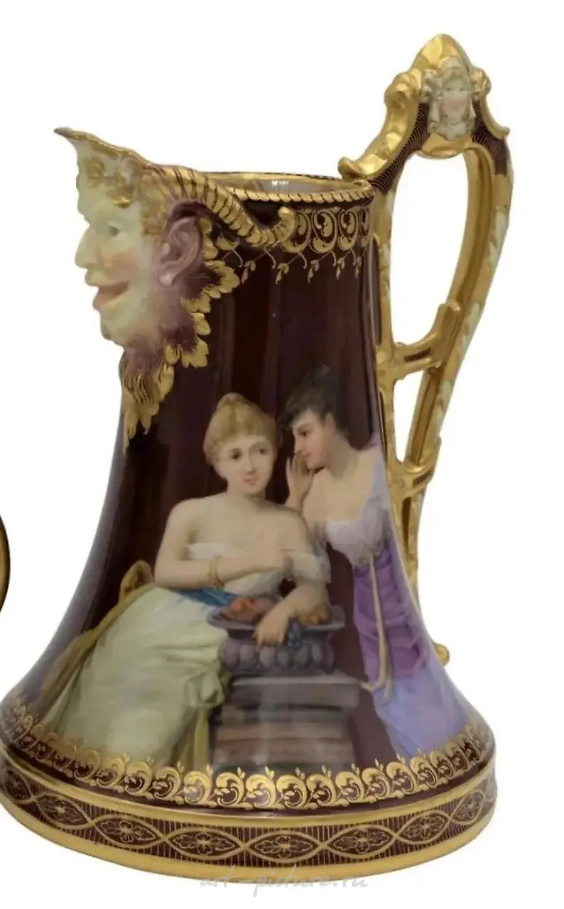 19TH C. ROYAL VIENNA STYLE PORCELAIN EWER