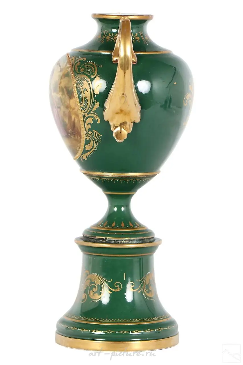 Фарфоровая урна-ваза Royal Worcester с драконами, 19 век — фото 3
