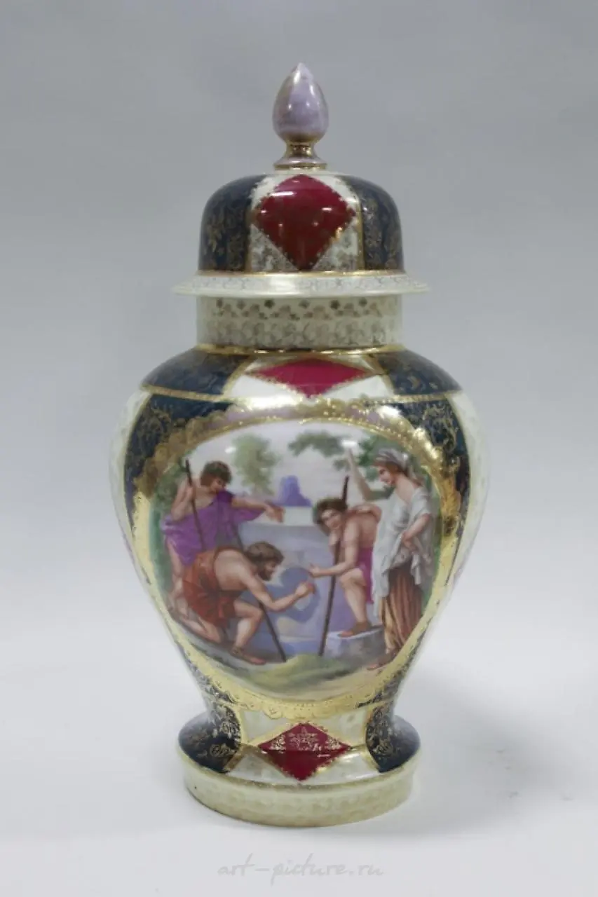 Royal Vienna Porcelain Lidded Portrait Urn — photo 8