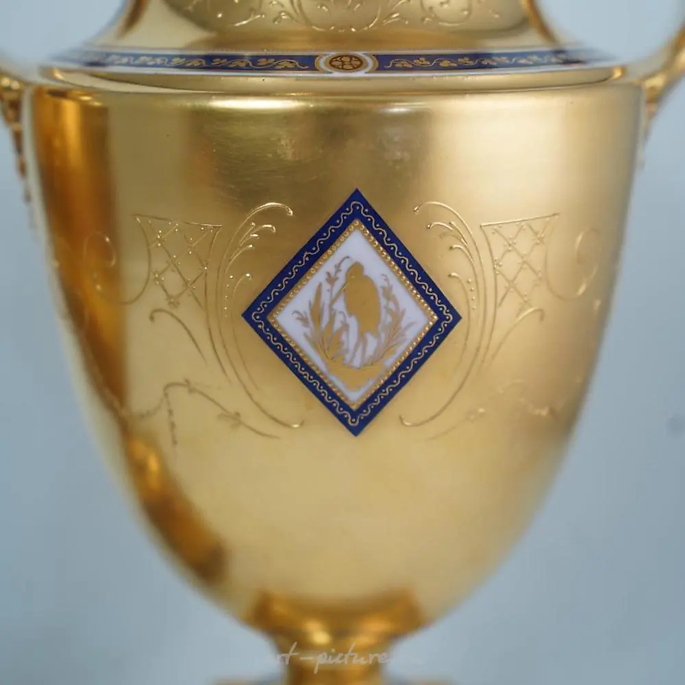 Большие фарфоровые вазы Royal Vienna 19-го века — фото 4