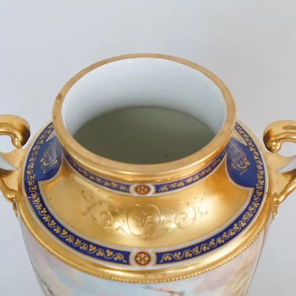 Большие фарфоровые вазы Royal Vienna 19-го века — фото 7