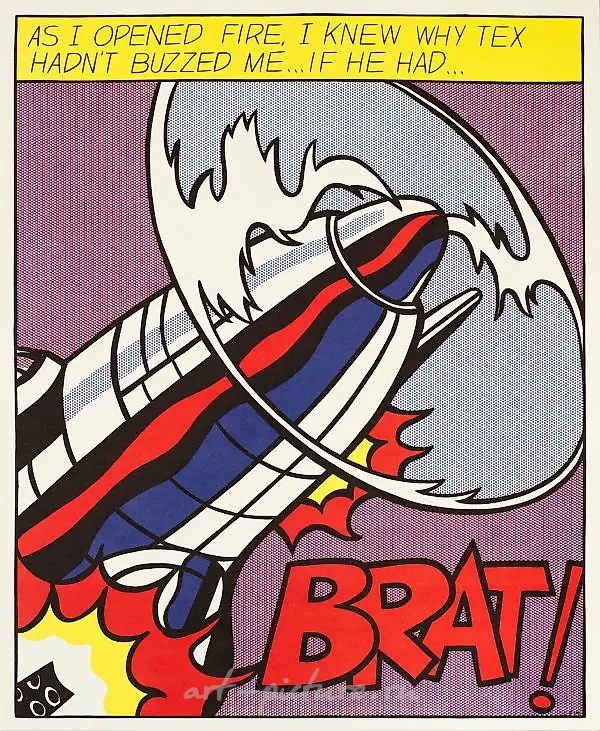 Roy Lichtenstein was ein bedeutender amerikanischer Künstler der Pop-Art-Bewegung. Er wurde am 27. Oktober 1923 in New York City geboren und verstarb am 29. September 1997 in Manhattan. Lichtenstein war bekannt für seine ikonischen Werke, die von Com