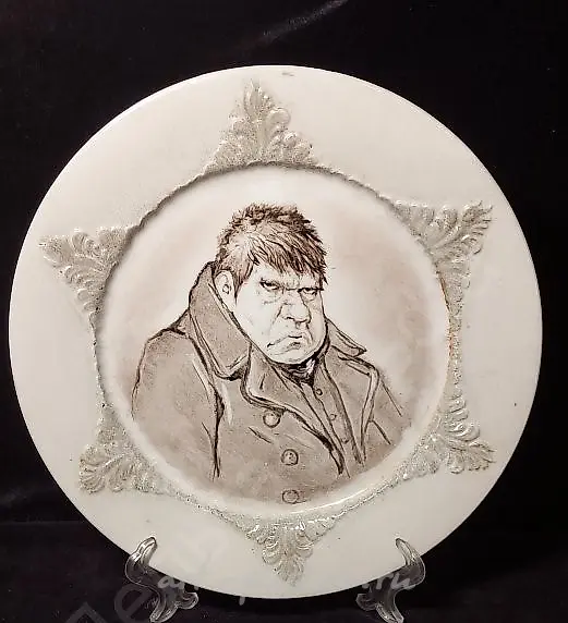装饰盘系列：“熟悉的面孔”...... 在加德纳工厂的装饰瓷器上描绘的果戈理式的博克列夫斯基人物。
