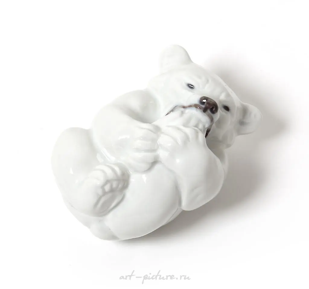 White polar bear cub. Denmark, Copenhagen, Royal Copenhagen.