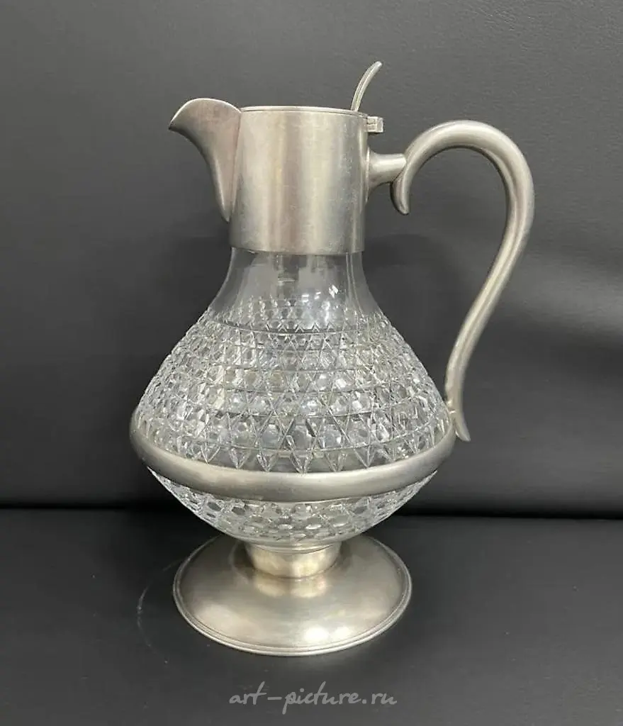"DECANTER. CRYSTAL, SILVER BOLIN"