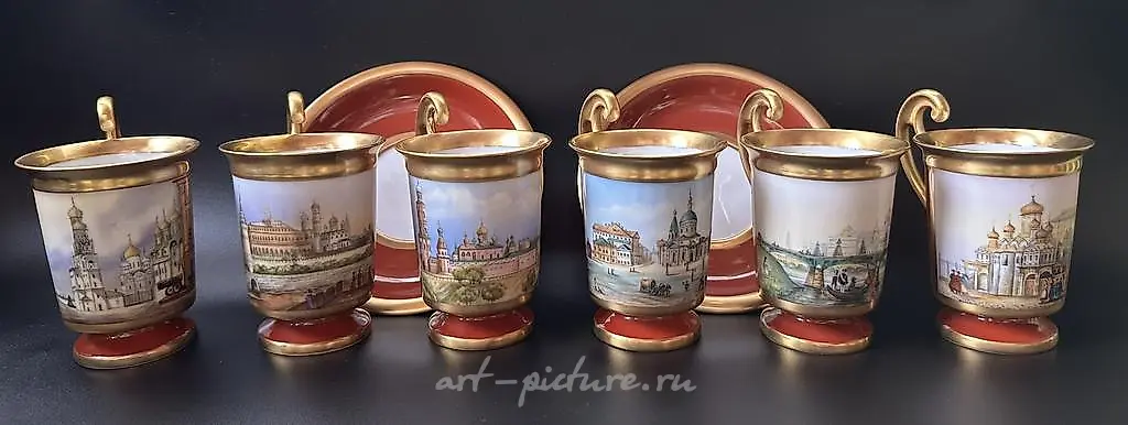 Чайная пара Виды Москвы мастерская Быстрицкой
