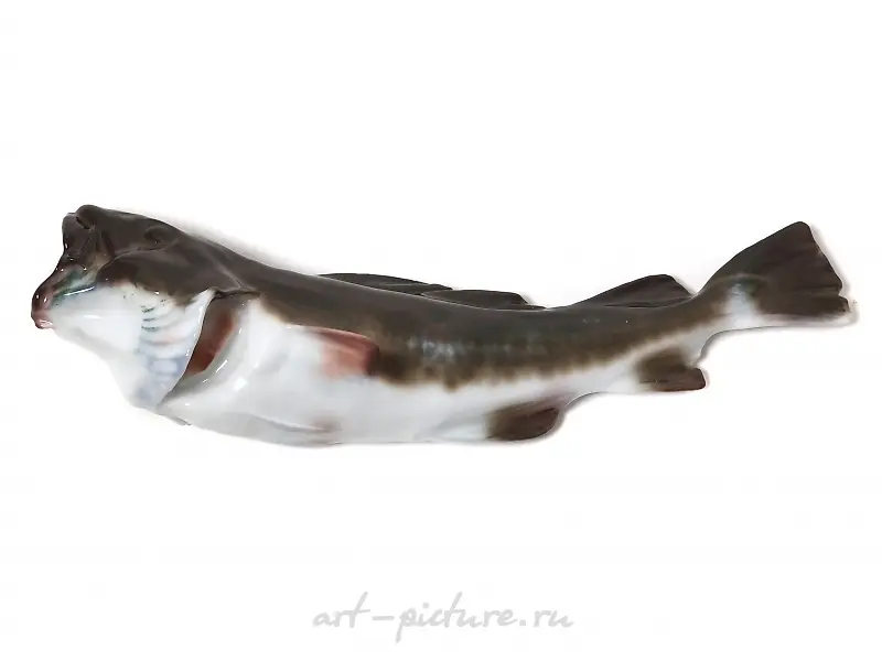 Porcelain Figurine "Cod" Royal Copenhagen, before 1893