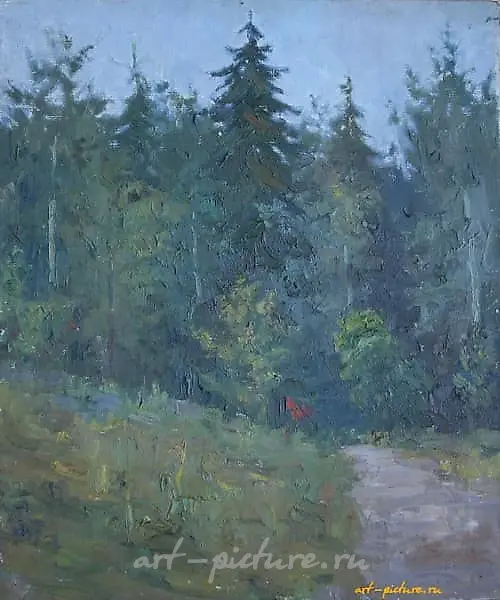 В лесу. Холст, масло. 53 х 44 см