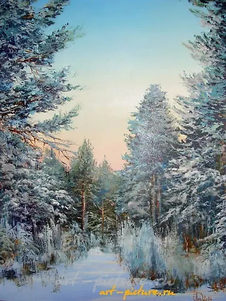 Заметённая дорога масло , холст