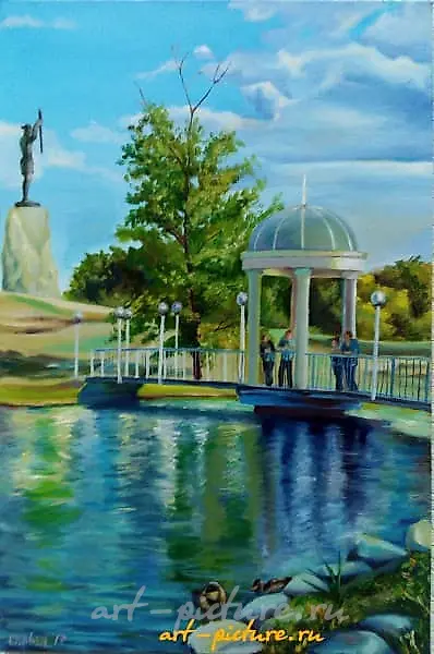 Утки масло, холст