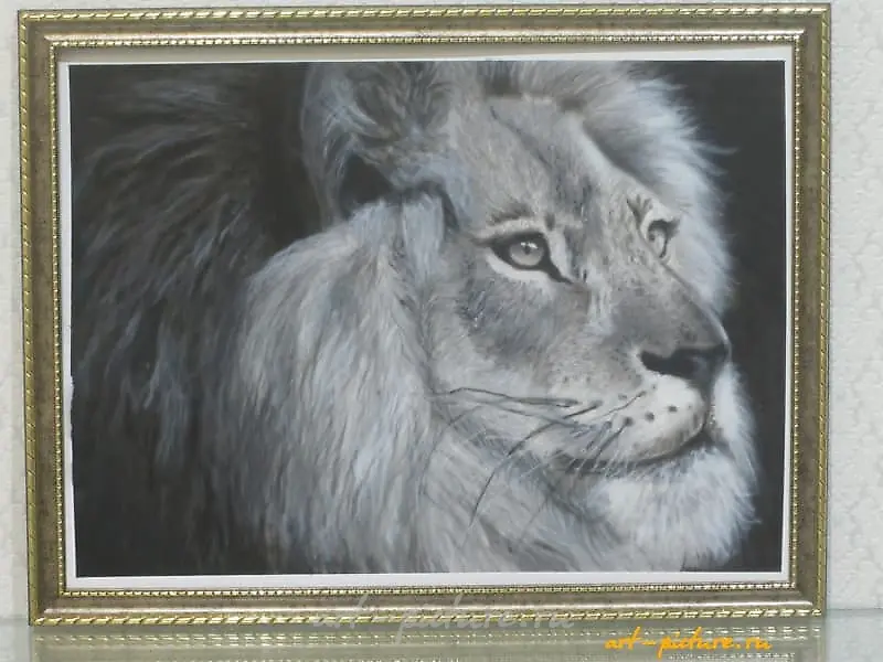 Лев аэрография, бумага