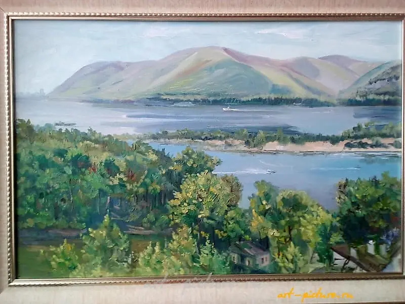 Волжский пейзаж,Царевщина Холст,масло