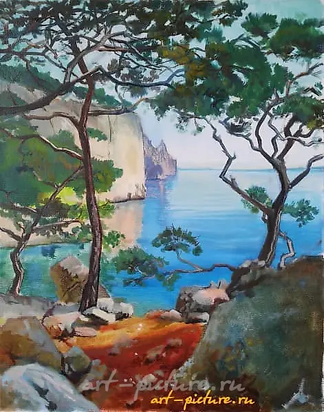 Крымский берег масло холст