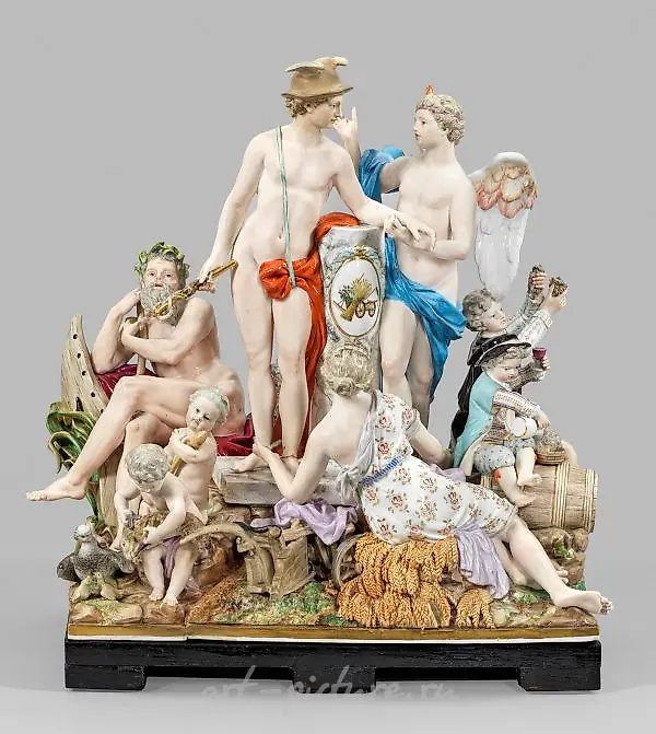 Extraordinary, large Meissen figurine group. — photo 2