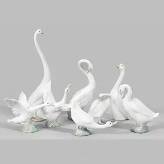 Фарфоровые фигурки лебедей из Испании: коллекция Lladro/Nao