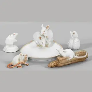 Four mice and a bowl