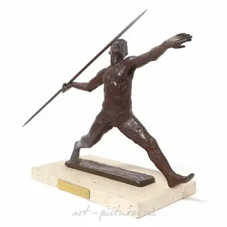 Bronze figure of a Spearman. Royal Copenhagen, Sculptor: S.G. Kelsey.