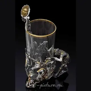 Серебряный подстаканник Иван-царевич