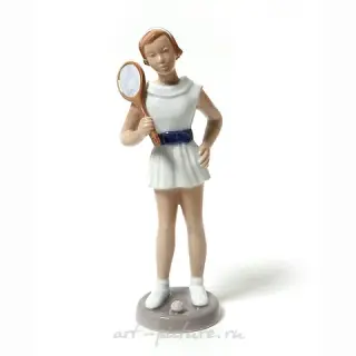 Porcelain figurine of a tennis player Bing & Grondahl