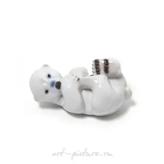 White polar bear cub. Denmark, Copenhagen, Bing & Grondahl.