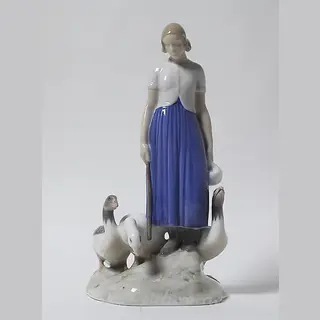 The Girl with the Geese. Denmark, Copenhagen, Bing & Grondahl