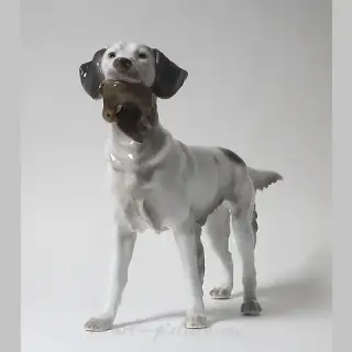 猎犬与鹌鹑。丹麦,哥本哈根,Bing & Grondahl