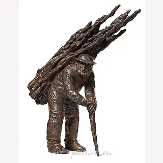 Старик с хворостом. 1984. Бронза. 50х15х50 см. Государственная Третьяковская галерея