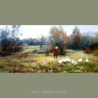 Осень. Холст, масло. 30 х 60 см.