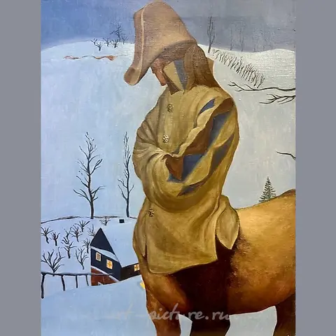 "Домик в овраге". Витебск, 1996 год. Холст, масло. Размер 67/52 см.