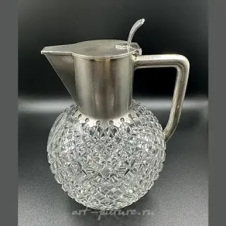 Графин. Хрусталь, серебро BOLIN