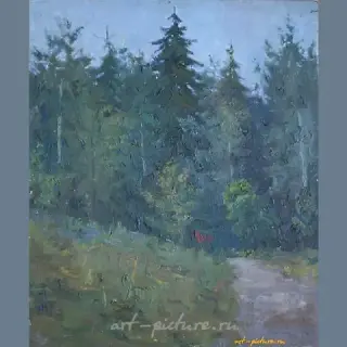 В лесу. Холст, масло. 53 х 44 см