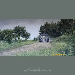 "Дорожные истории (просёлок)" холст, масло