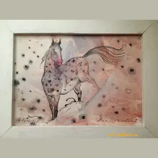On the hill, oil, canvas.