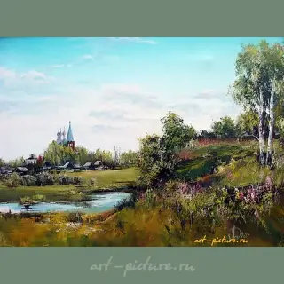 Село Дунилово масло,холст