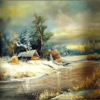 The frozen river.