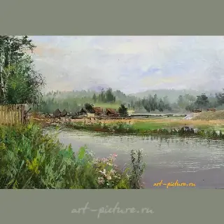 Река Дарья масло,холст