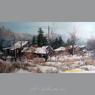 Село Кузькино масло,холст
