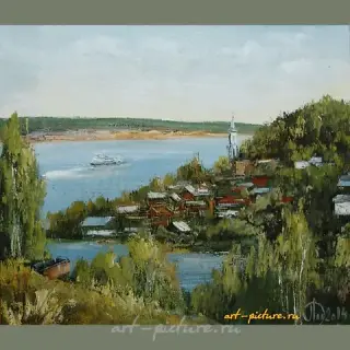 Плёс масло,холст