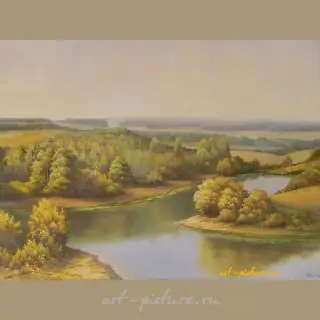 Пруд холст масло 