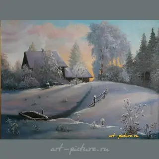 Зима холст, масло 