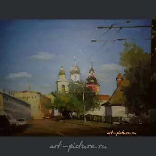 Москва.Улица Варварка холст,масло