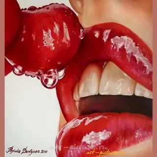The translation of "Губы" акриль, MDF into English is "Lips" acrylic, MDF.