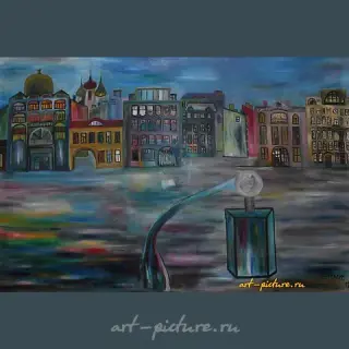 房屋 | Дома 油画 | холст, масло