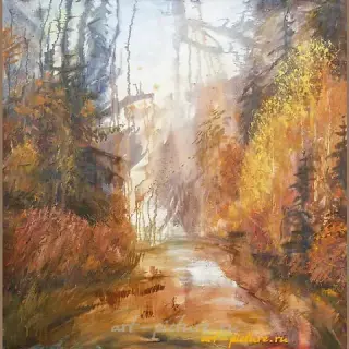 Осенний лес масло, холст 