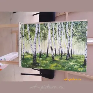 Роща масло.холст
