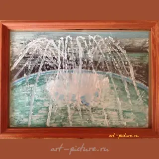 "Fountain" cardboard, primer, oil.
