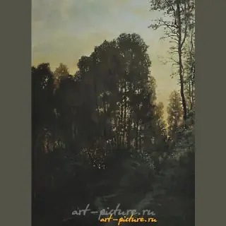 Вечерний костёр масло/холст
