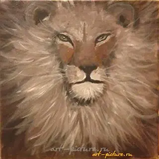 "Lion acrylic, canvas"