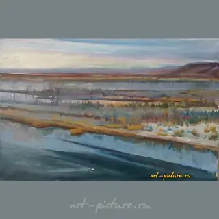 Волга холст ,масло 