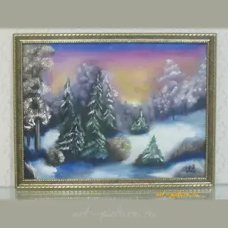 Зима холст, масло